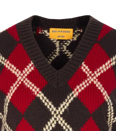 Guest In Residence Argyle Checked Wool And Cashmere-blend Vest In Multi