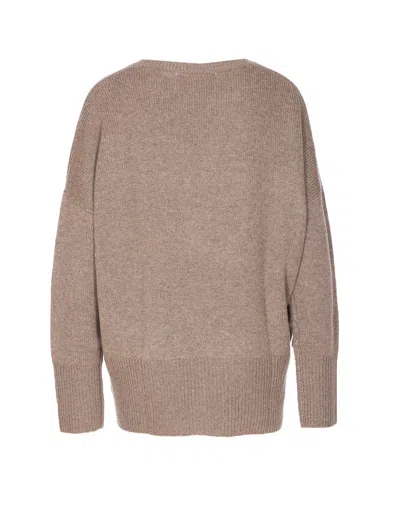 Lisa Yang Oversized Knitwear With Crewneck And Long Sleeves In Brown