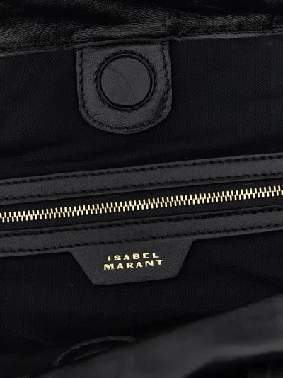 Isabel Marant Adjustable Strap Shoulder Bag With Top Handles In Black