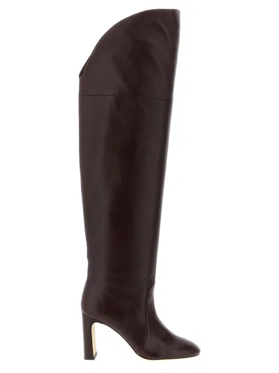 Stuart Weitzman Babette Over-the-knee Tubo Boots In Brown