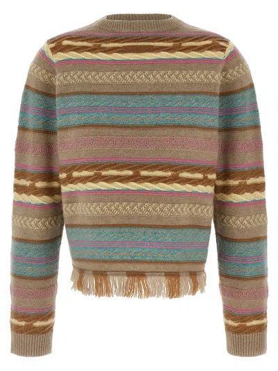 Guest In Residence Western Striped Wool And Cashmere-blend Jumper In Multi