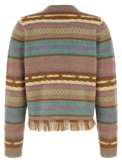 Guest In Residence Western Striped Wool And Cashmere-blend Jumper In Multi