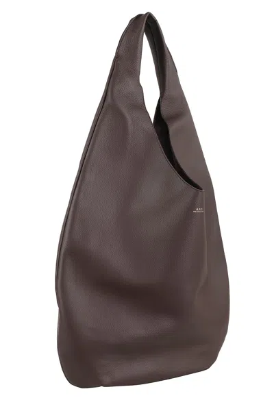Apc A.p.c. Le Neige Shopper Bag - Leather - Brown In Brown