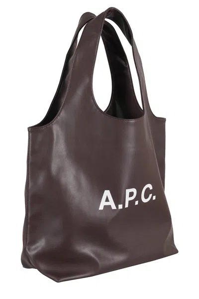 Apc Ninon Tote Bag In Brown