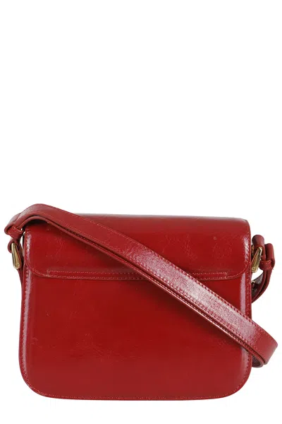 Apc A.p.c. Compact Grace Cross-body Bag With Magnetic Flap Closure In Red