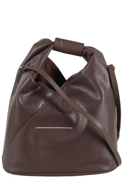 Mm6 Maison Margiela Triangular Design Crossbody Bag With Adjustable Strap