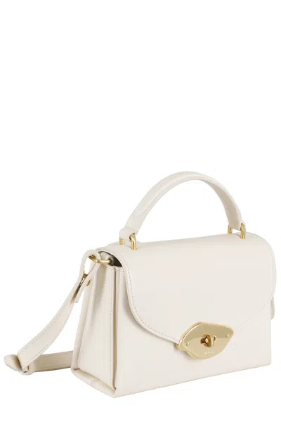 Mulberry Small Lana Top Handle High Gloss Leather In White