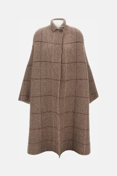 Boboutic Double-breasted Coat In Neutral