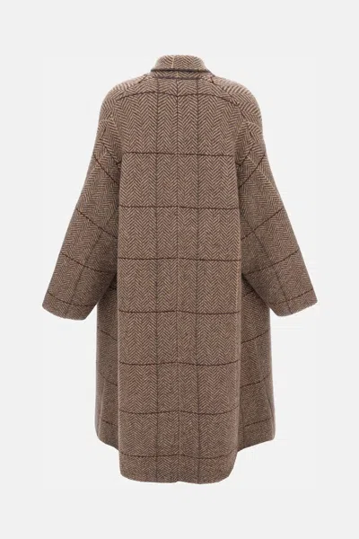 Boboutic Double-breasted Coat In Neutral