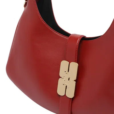 Ganni Women Small Kat Shoulder Bag In Red