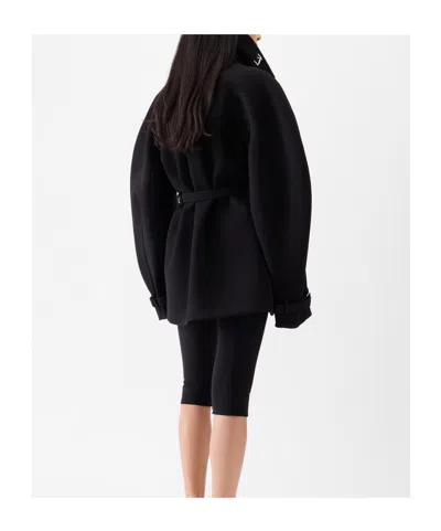 Jacquemus Womens Black Ovalo Court Belted Stetch-woven Trench Coat