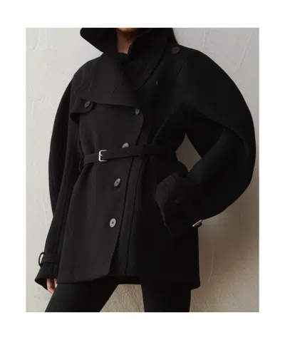 Jacquemus Womens Black Ovalo Court Belted Stetch-woven Trench Coat