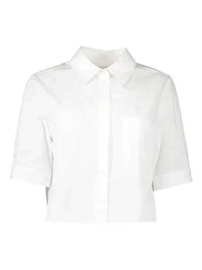 Twp Next Ex Cropped Shirt In Superfine Cotton In Animal Print