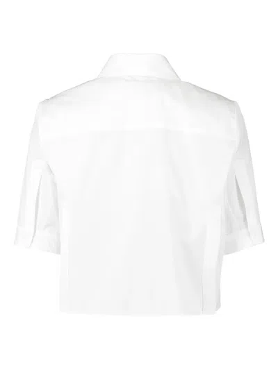 Twp Next Ex Cropped Shirt In Superfine Cotton In Animal Print