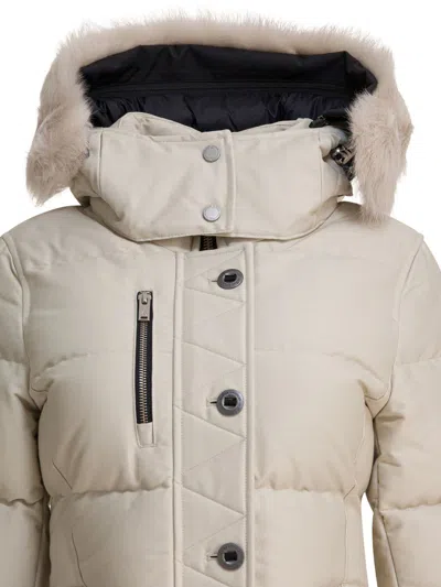 Moose Knuckles Long-sleeved Cotton Jacket In Neutral