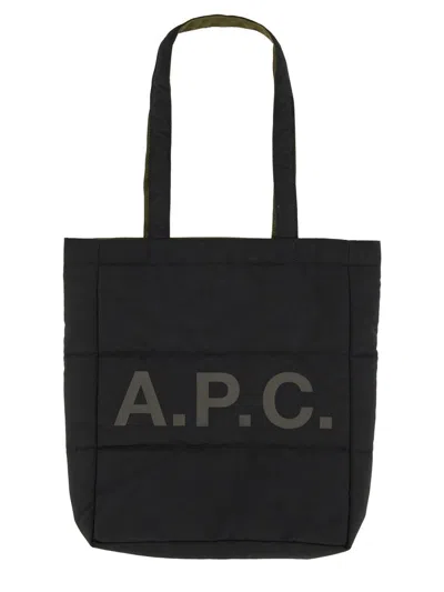 Apc A.p.c. Reversible "tote Lou" Bag Unisex In Black