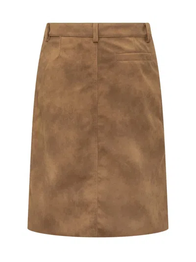 Des_phemmes Des Phemmes Skirt With Jeweled Applications In Brown