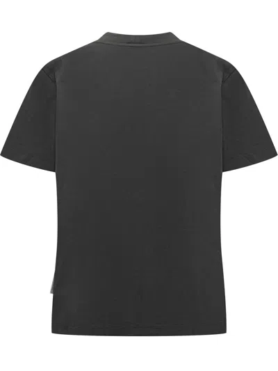 Des_phemmes Des Phemmes T-shirt With Rhinestones, Pearls And Feathers In Gray