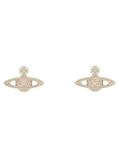 Vivienne Westwood "mini Bas Relief" Earrings In Pink