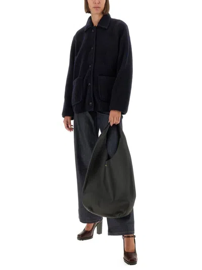 Apc Textured Fabric Coat Featuring Patch Pockets In Blue