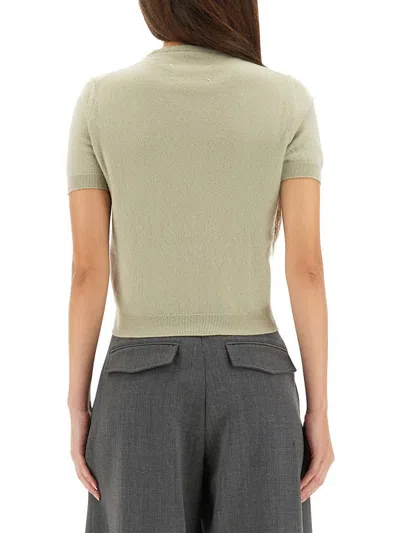 Maison Margiela Short Sleeve Knitwear Crew Neck In Multi