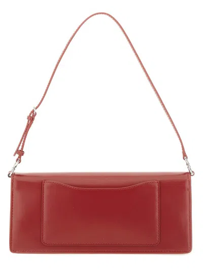 Marc Jacobs The Mirror Shoulder Shoulder Bag In Bordeaux Leather In Pink