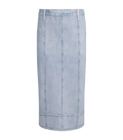 Rag & Bone Miramar Midi Pencil Skirt In Blue