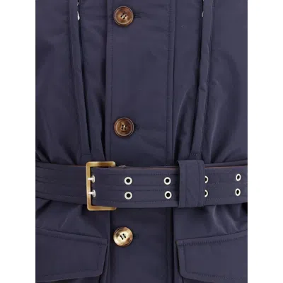 Brunello Cucinelli Men Membraned Nylon Saharan Jacket In Blue