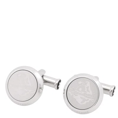 Montblanc 1858 Ice Sea Cufflinks In Silver