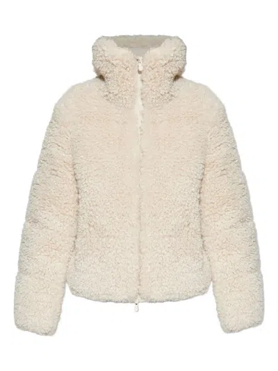 Save The Duck Kennie Shearling Down Jacket Clothing In Neutral