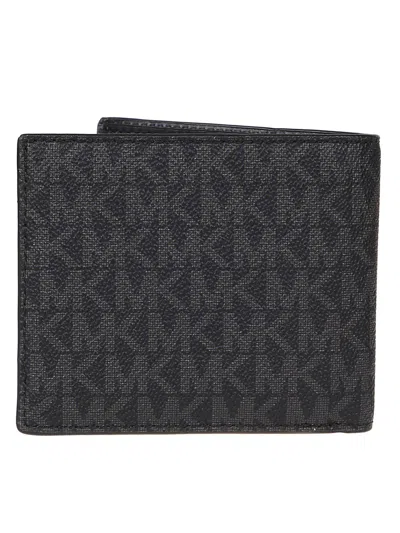 Michael Kors Slim Bi-fold Wallet With Card Slots In Black