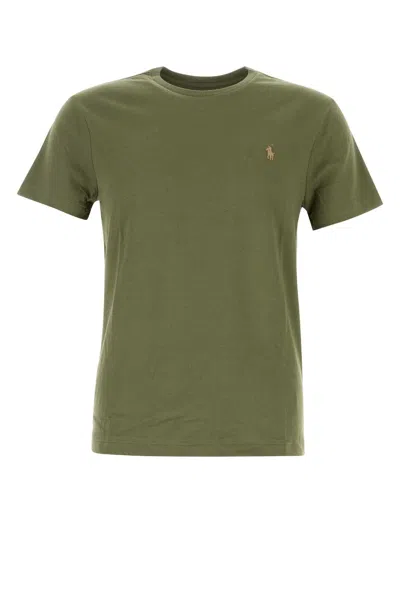 Polo Ralph Lauren Army Green Cotton T-shirt In Green