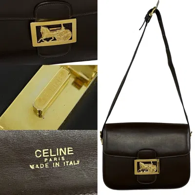 Pre-owned Celine Brown Leather Pochette Shoulder Bag ()