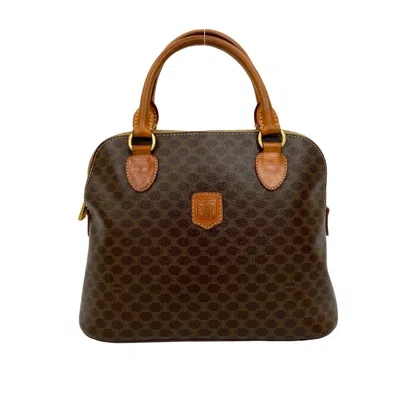 Pre-owned Celine Brown Leather Pvc Boston Bag Handbag ()