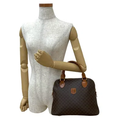 Pre-owned Celine Brown Leather Pvc Boston Bag Handbag ()