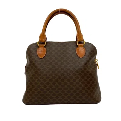 Pre-owned Celine Brown Leather Pvc Boston Bag Handbag ()