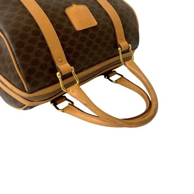 Pre-owned Celine Brown Leather Pvc Boston Bag Handbag ()
