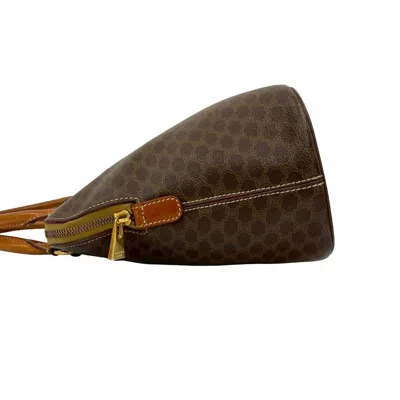 Pre-owned Celine Brown Leather Pvc Boston Bag Handbag ()