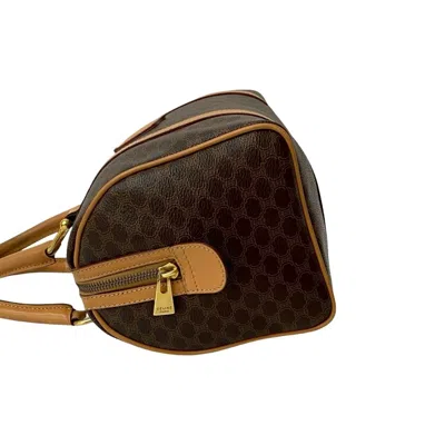 Pre-owned Celine Brown Leather Pvc Boston Bag Handbag ()