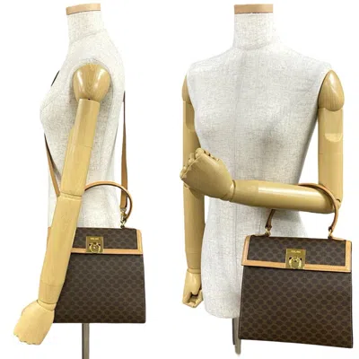 Pre-owned Celine Brown Leather Pvc Handbag Shoulder Bag ()