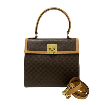 Pre-owned Celine Brown Leather Pvc Handbag Shoulder Bag ()