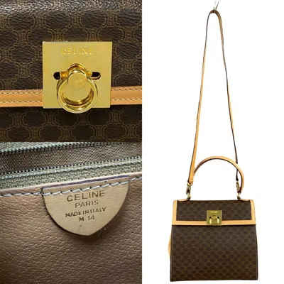 Pre-owned Celine Brown Leather Pvc Handbag Shoulder Bag ()