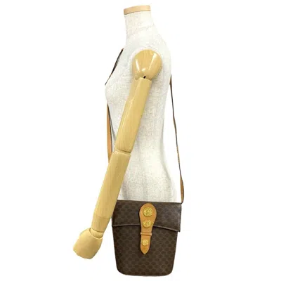 Pre-owned Celine Brown Leather Pvc Shoulder Bag ()