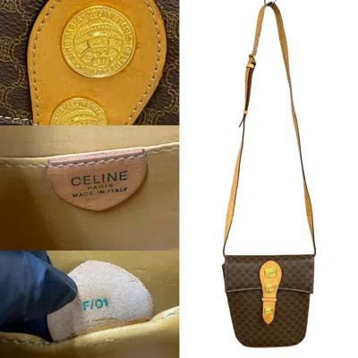 Pre-owned Celine Brown Leather Pvc Shoulder Bag ()