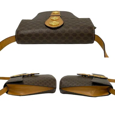 Pre-owned Celine Brown Leather Pvc Shoulder Bag ()
