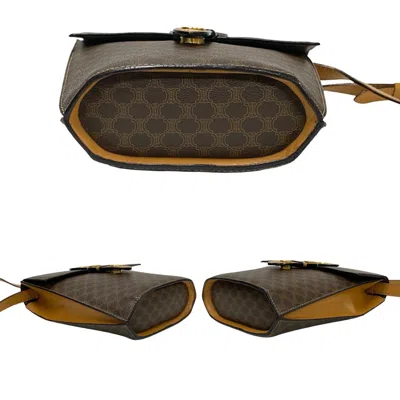 Pre-owned Celine Brown Leather Pvc Shoulder Bag ()