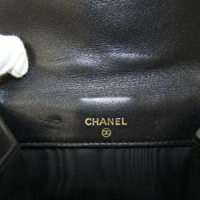 Pre-owned Chanel Black Grained Calfskin Wallet (bi-fold) ()