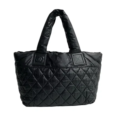 Pre-owned Chanel Black Nylon Handbag Tote Bag ()