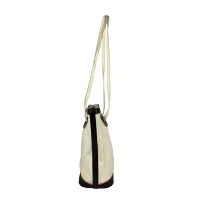 Pre-owned Chanel Brown Ivory Leather Shoulder Bag ()