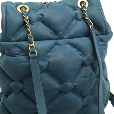Pre-owned Chanel Blue Pink Leather Backpack ()